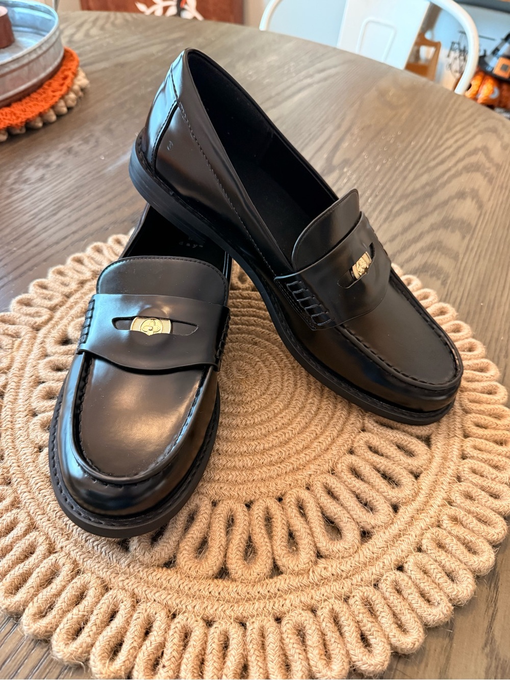 A New Day Woman’s Phyllis Black Penny Loafers Sz 9.5
